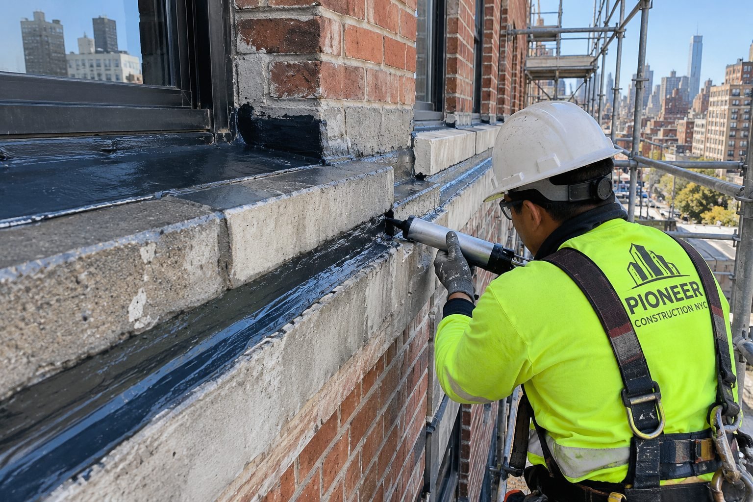 Facade waterproofing and exterior sealing work in NYC